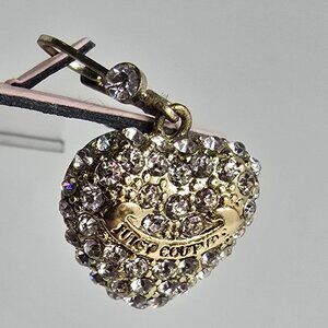 NWT Juicy Couture Heart Earrings Y2K Gold